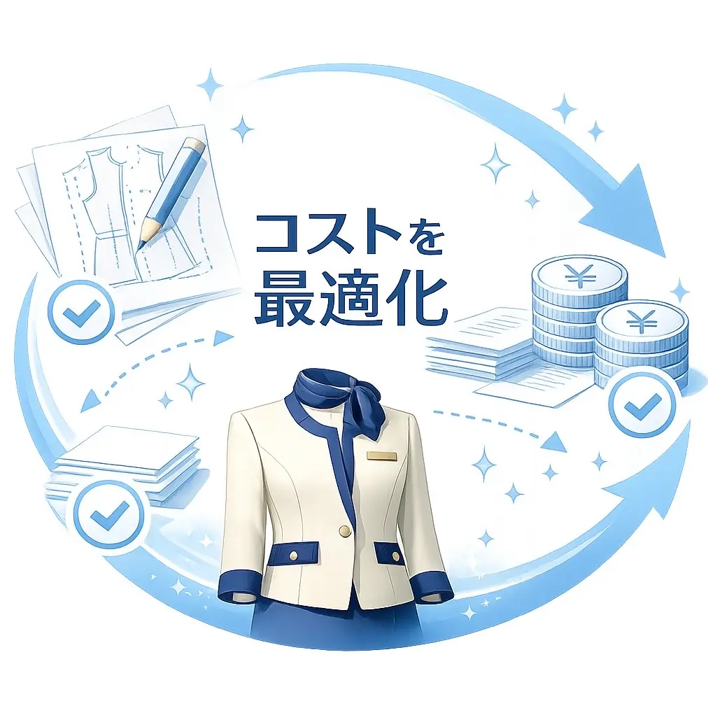 オリジナル制服のコストを最適化